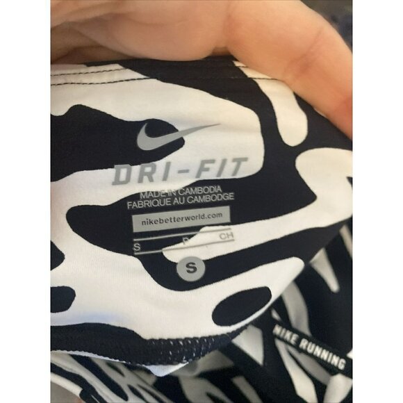 Nike Womens Leggings Size S Black White Printed Mesh Full Length Graphic - Picture 10 of 10